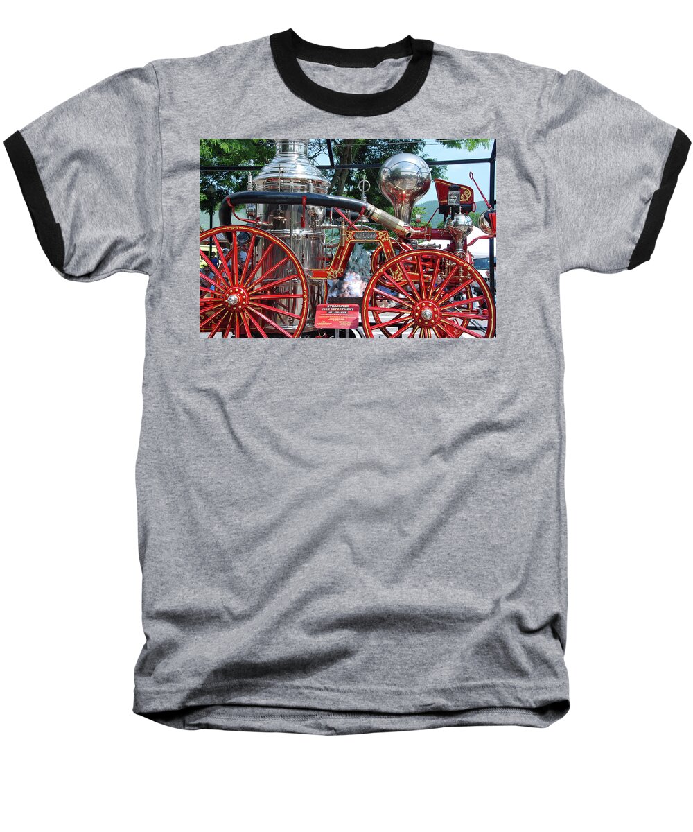 Fire Engines Baseball T-Shirt featuring the photograph Button Steamer by John Schneider