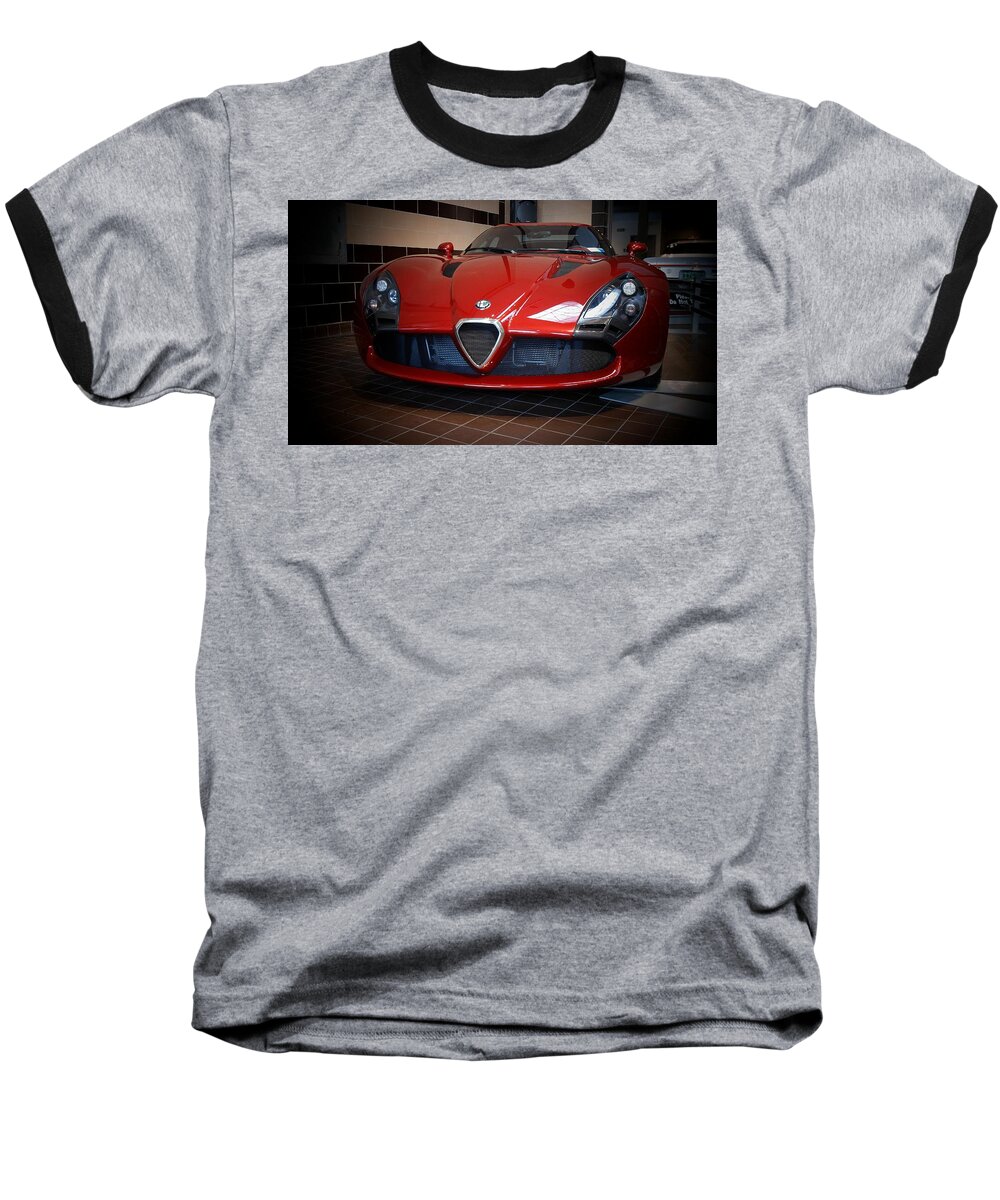 Cars Baseball T-Shirt featuring the photograph By Zagato by John Schneider