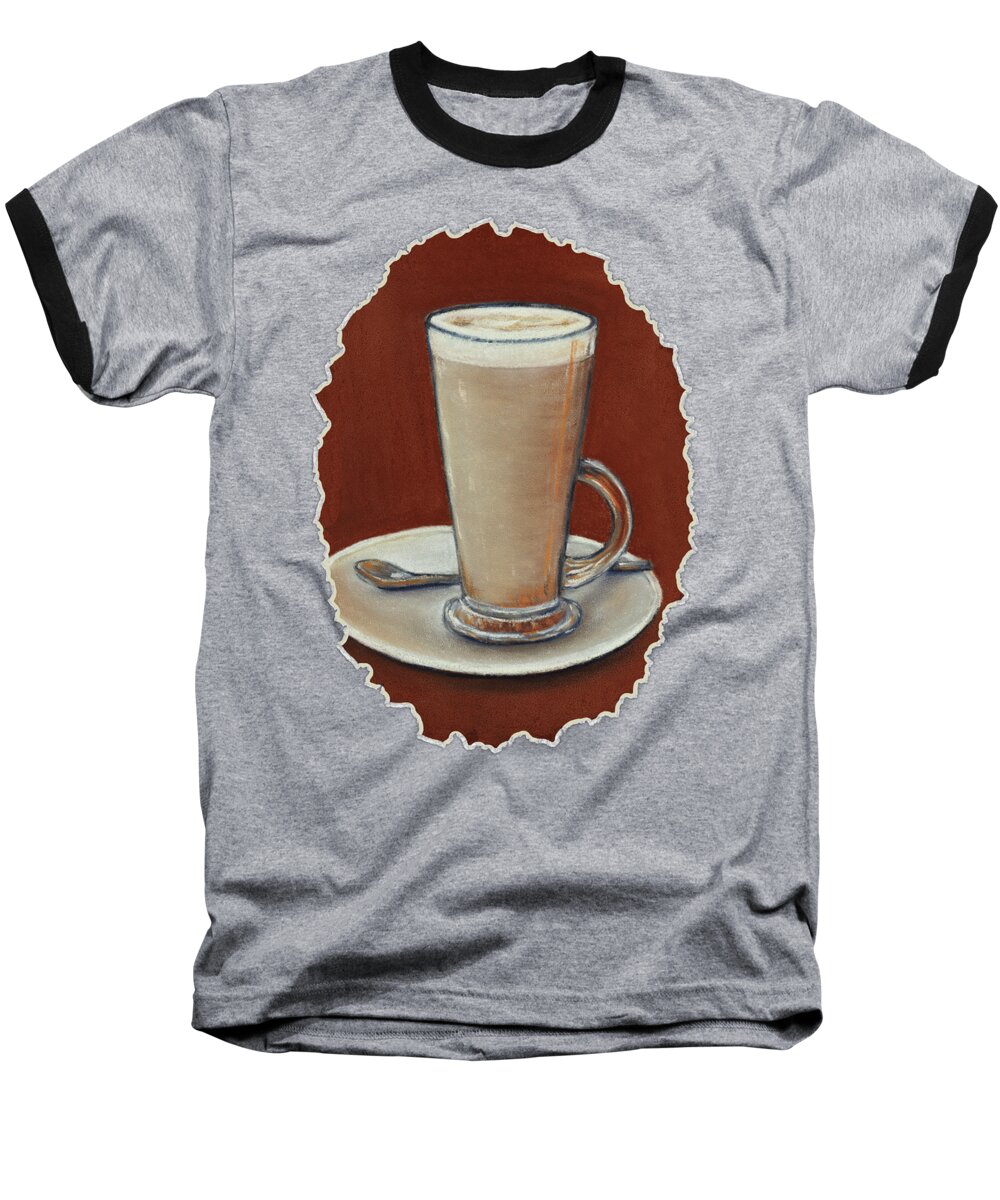  Baseball T-Shirt featuring the digital art Cappuccino by Anastasiya Malakhova