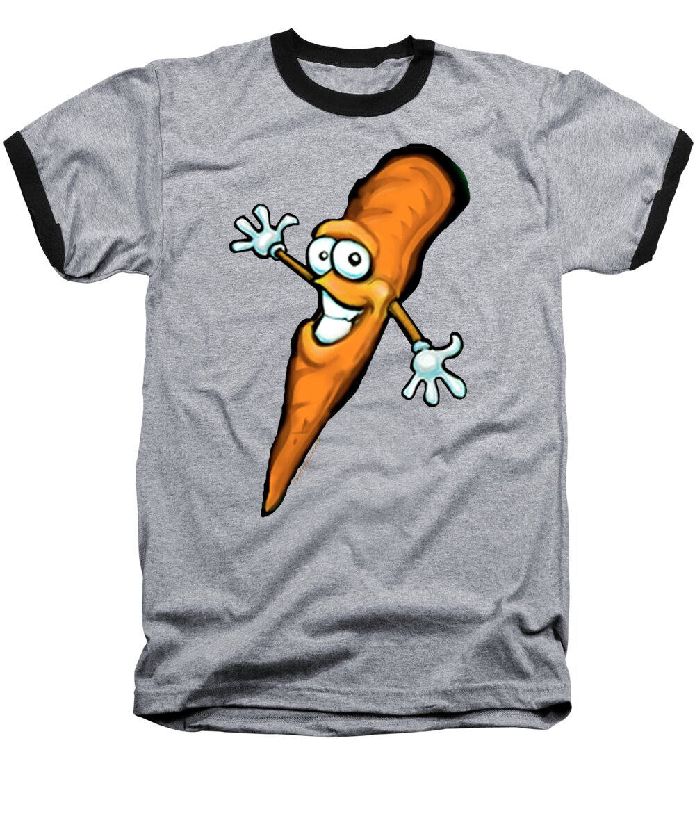Carrot Baseball T-Shirt featuring the painting Carrot by Kevin Middleton