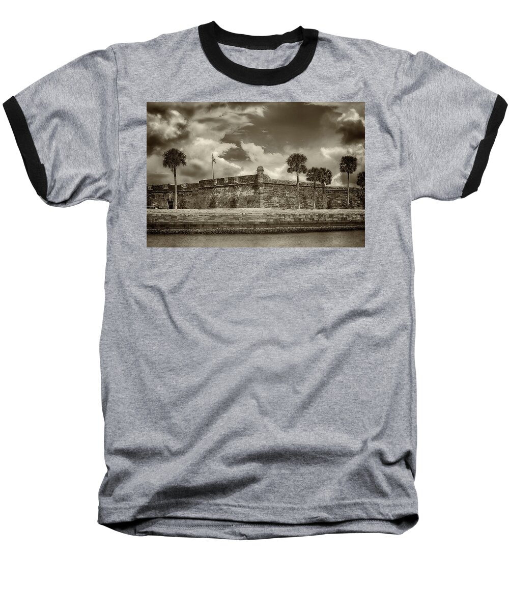 Castillo De San Marcos Baseball T-Shirt featuring the photograph Castillo de San Marcos - Antique by Paul Mangold