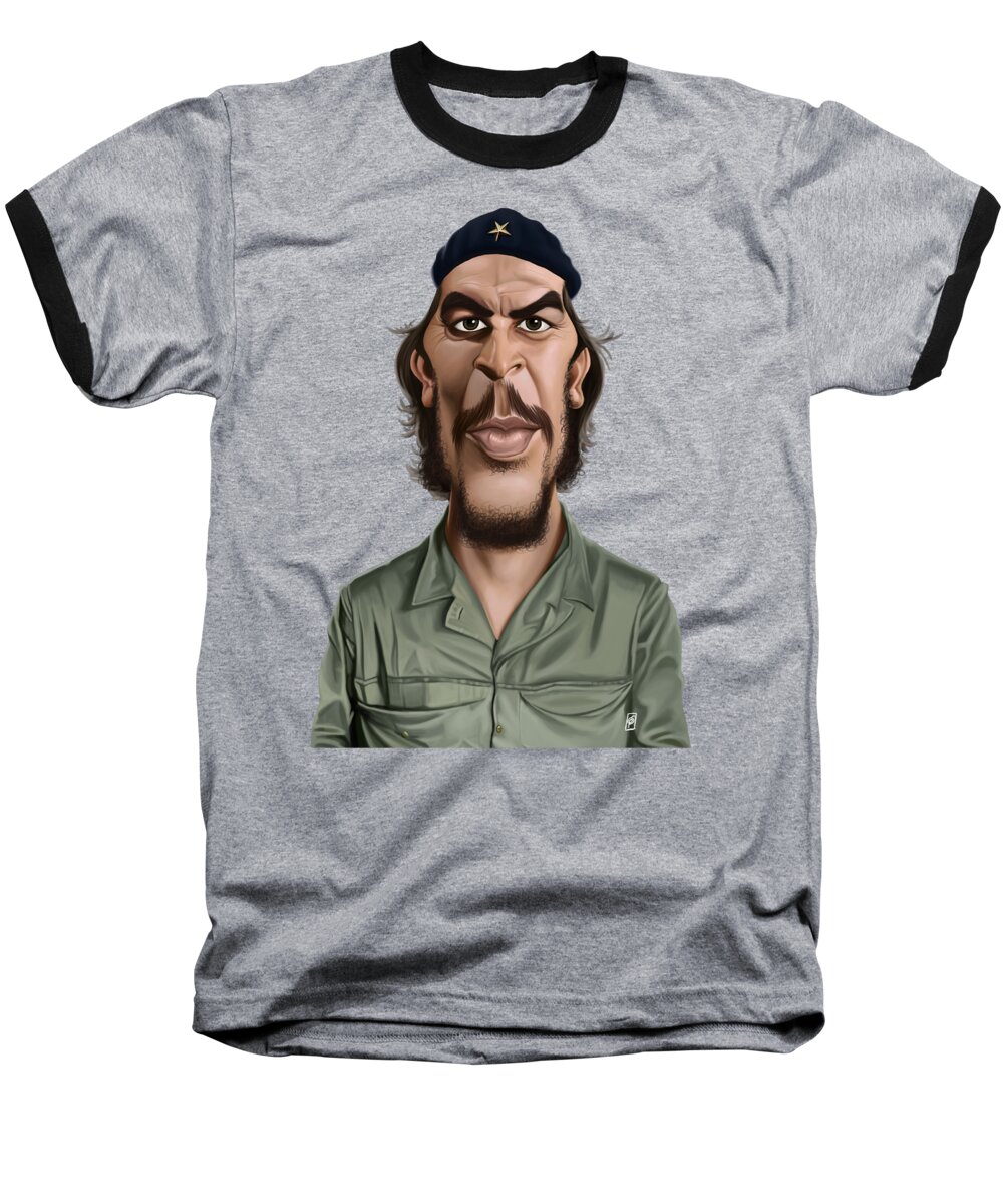 Illustration Baseball T-Shirt featuring the digital art Celebrity Sunday - Che Guevara by Rob Snow