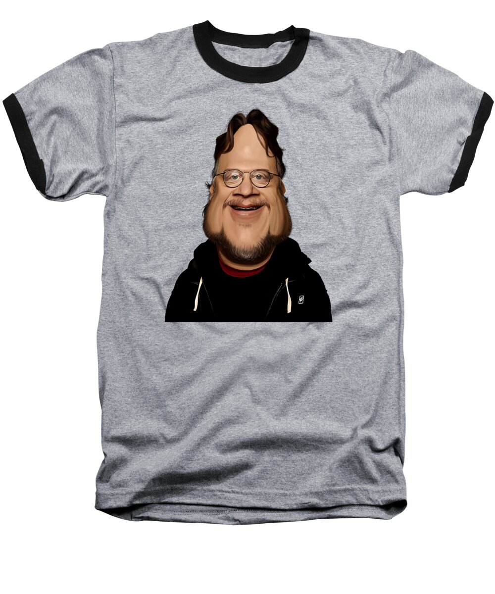 Illustration Baseball T-Shirt featuring the digital art Celebrity Sunday - Guillermo Del Toro by Rob Snow