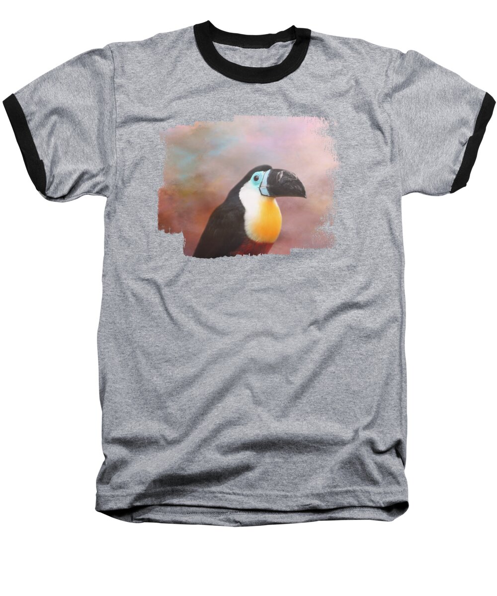 Toucan Baseball T-Shirt featuring the photograph Channel Billed Toucan Two by Elisabeth Lucas