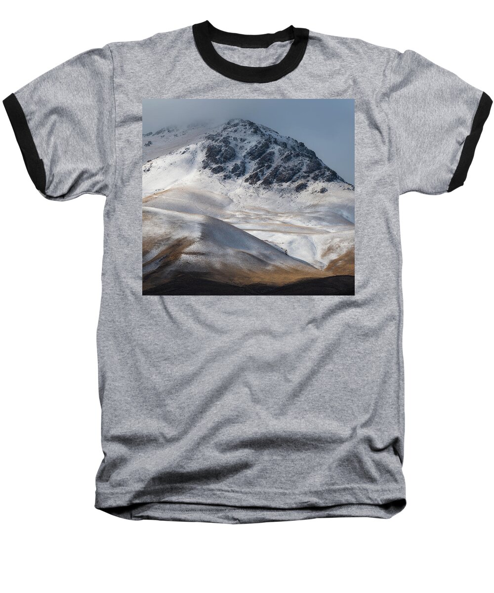 Mountain Snow Landscape Oregon Baseball T-Shirt featuring the photograph Cinnamon and Sugar by Andrew Kumler