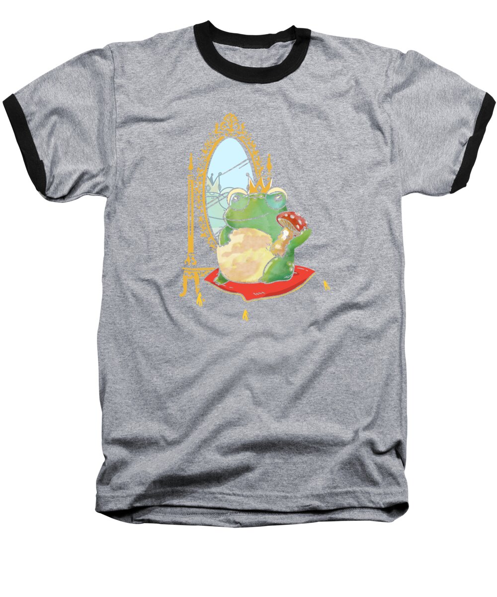 Toad Baseball T-Shirt featuring the digital art Classy Royalty Prince Toad Frog Amphibian by Toms Tee Store