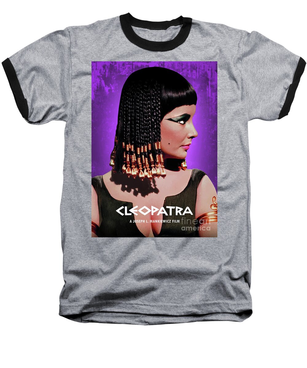 Movie Poster Baseball T-Shirt featuring the digital art Cleopatra by Bo Kev