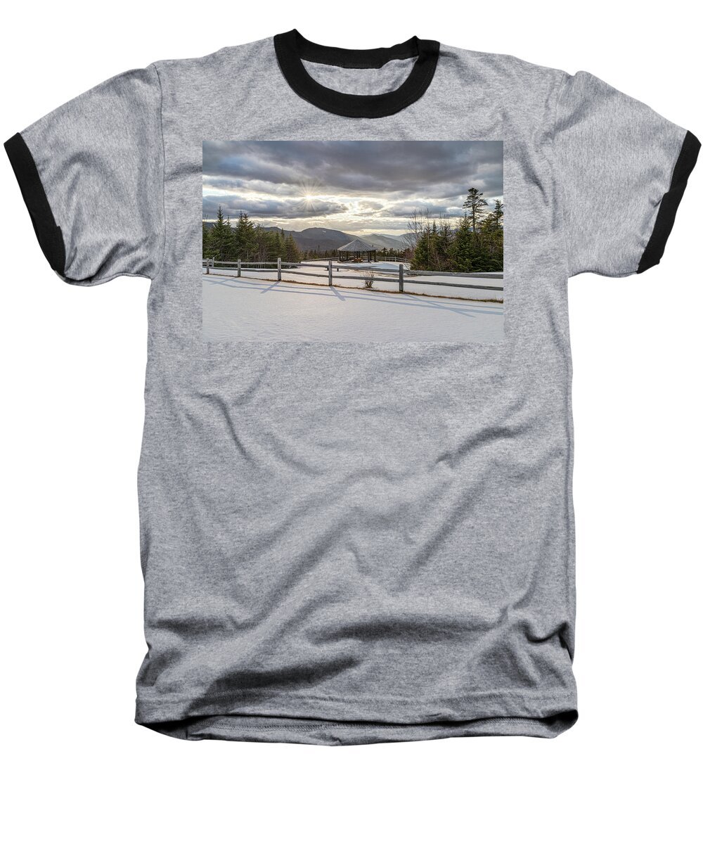 Sunset Baseball T-Shirt featuring the photograph Cold Day on the Kancamagus by William Dickman