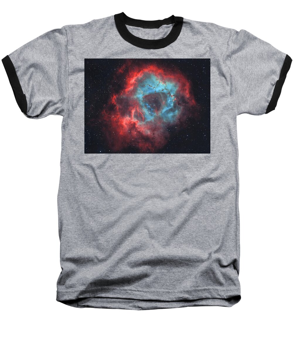 Rosette Baseball T-Shirt featuring the photograph Cosmic Skull by Ralf Rohner