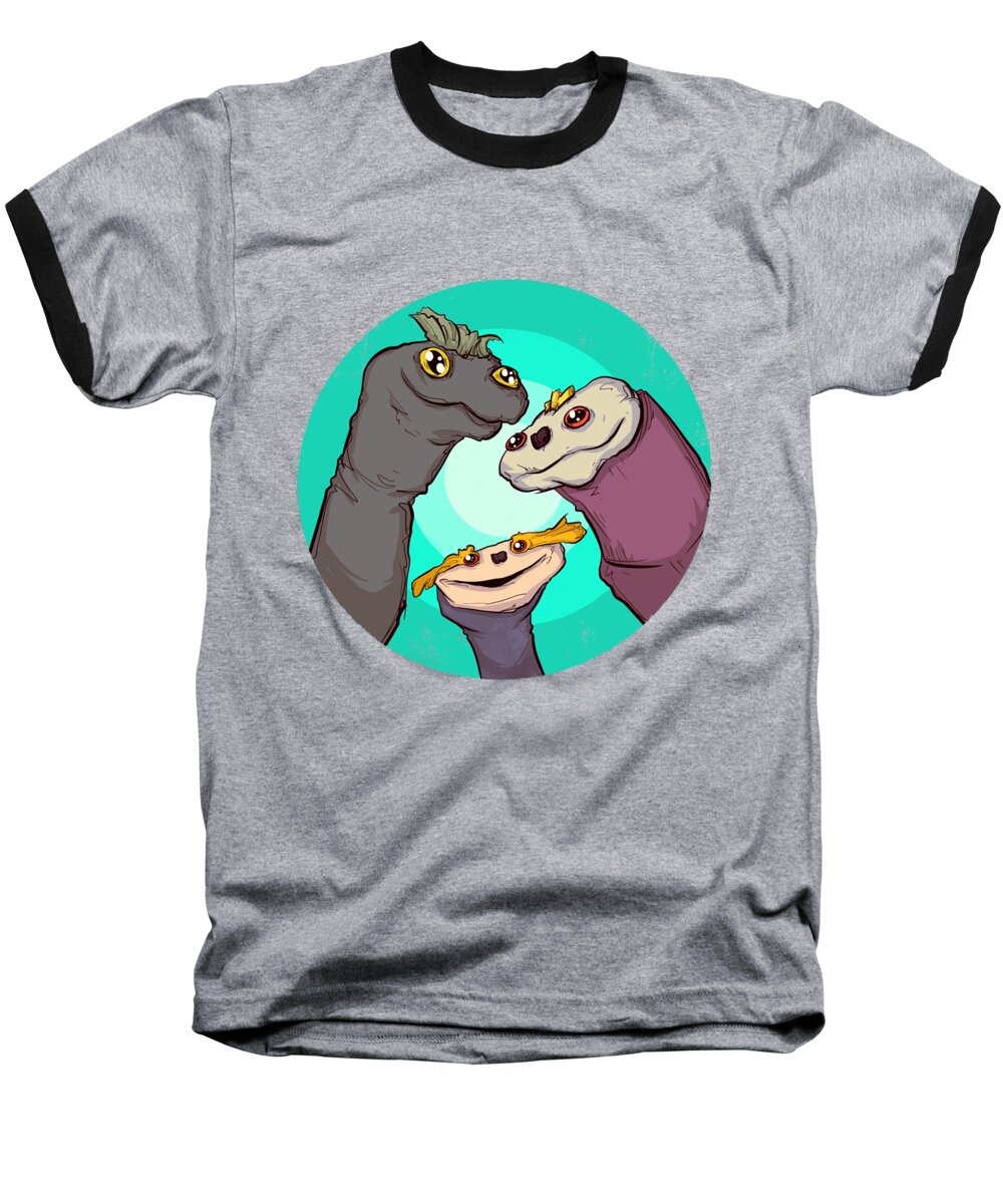 Puppet Baseball T-Shirt featuring the drawing Crescent Fresh by Ludwig Van Bacon