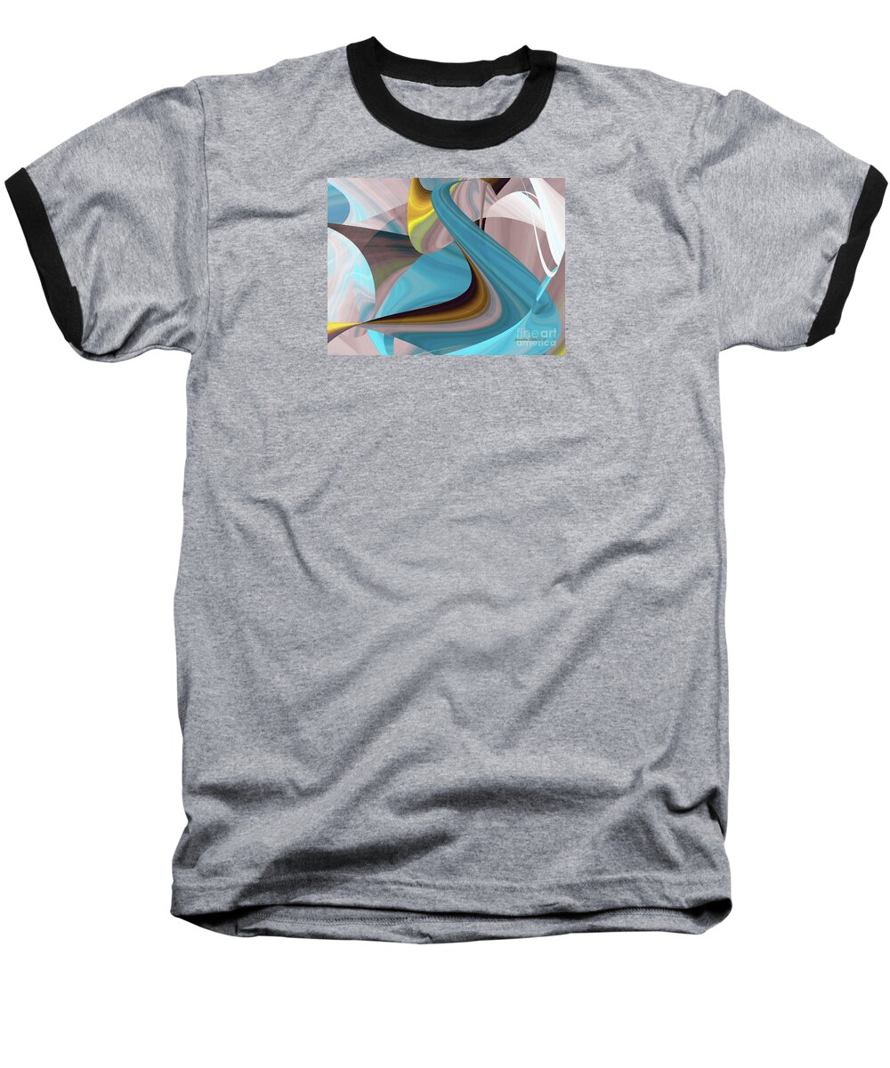 Movement Baseball T-Shirt featuring the digital art Curvelicious by Jacqueline Shuler