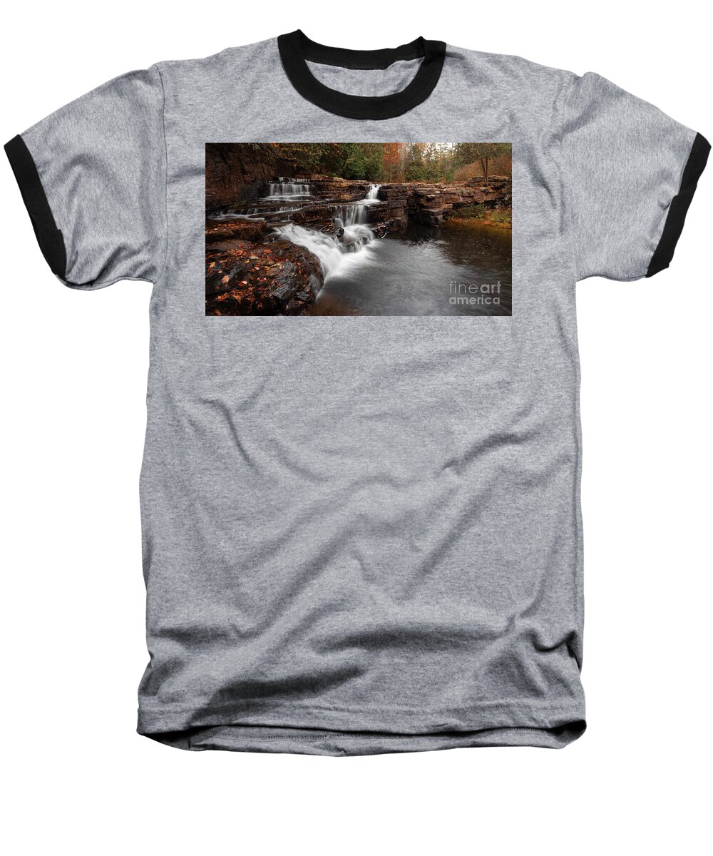 Water Fall Baseball T-Shirt featuring the photograph Dismal Creek Falls by Laurinda Bowling