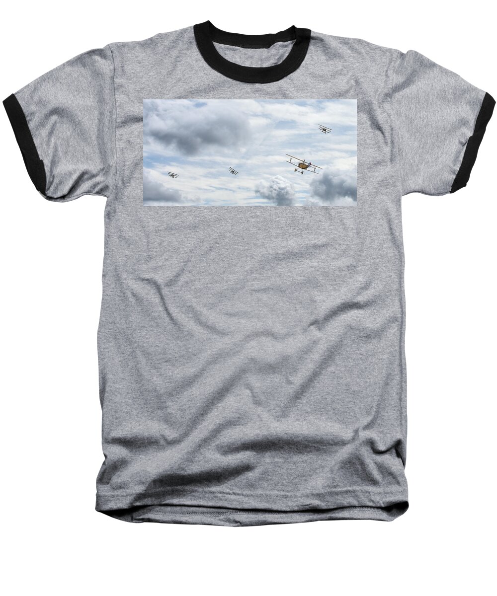 Wwi Baseball T-Shirt featuring the photograph Dog Fight by David Hart