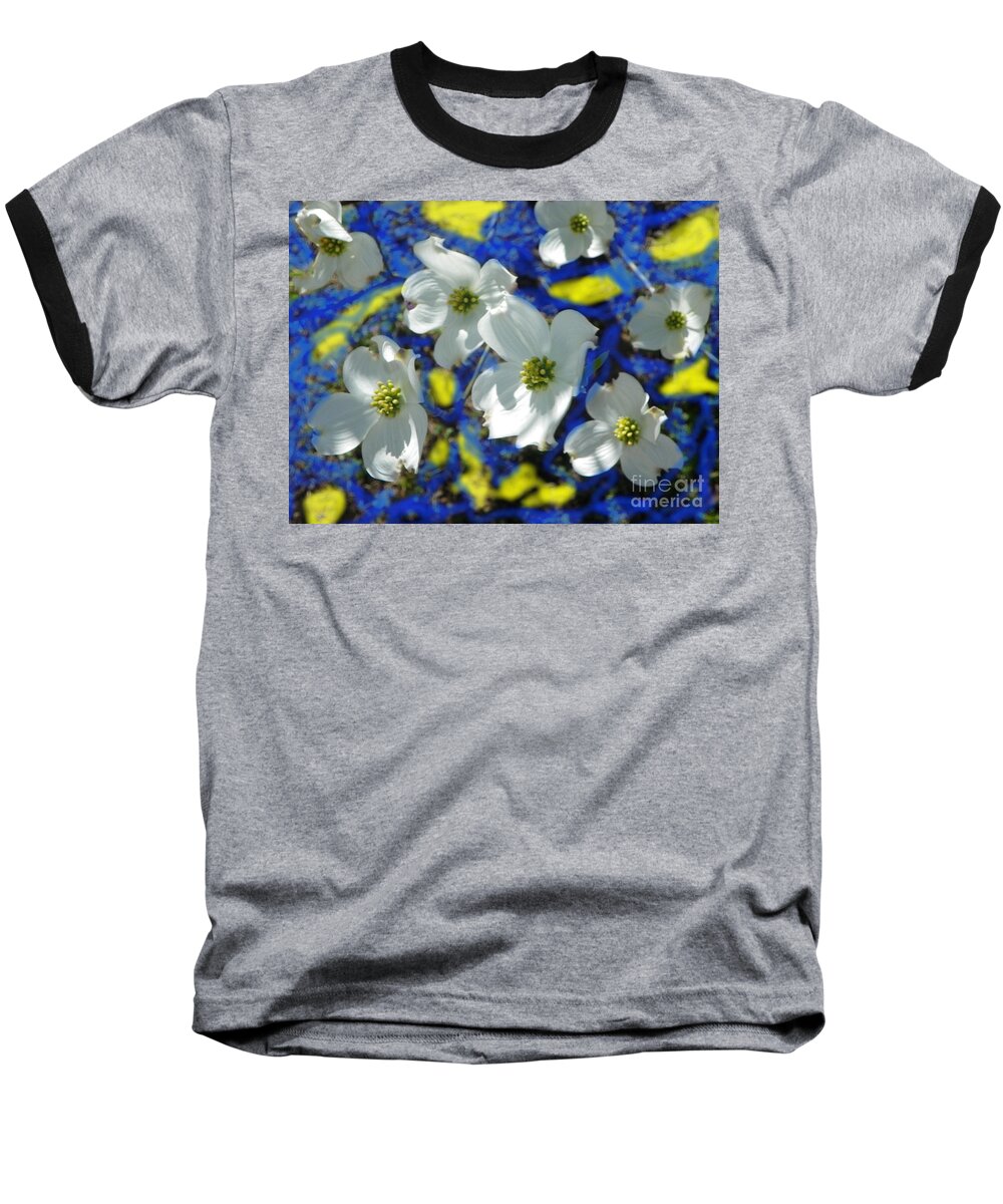  Baseball T-Shirt featuring the photograph Dogwood Light and Shadows by Shirley Moravec