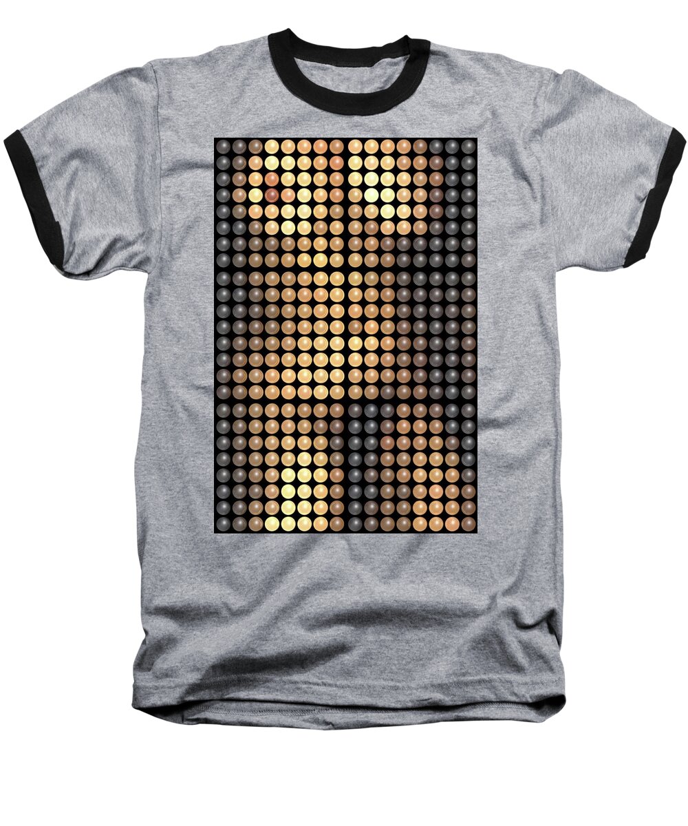 Nude Baseball T-Shirt featuring the digital art Dotted by James Barnes