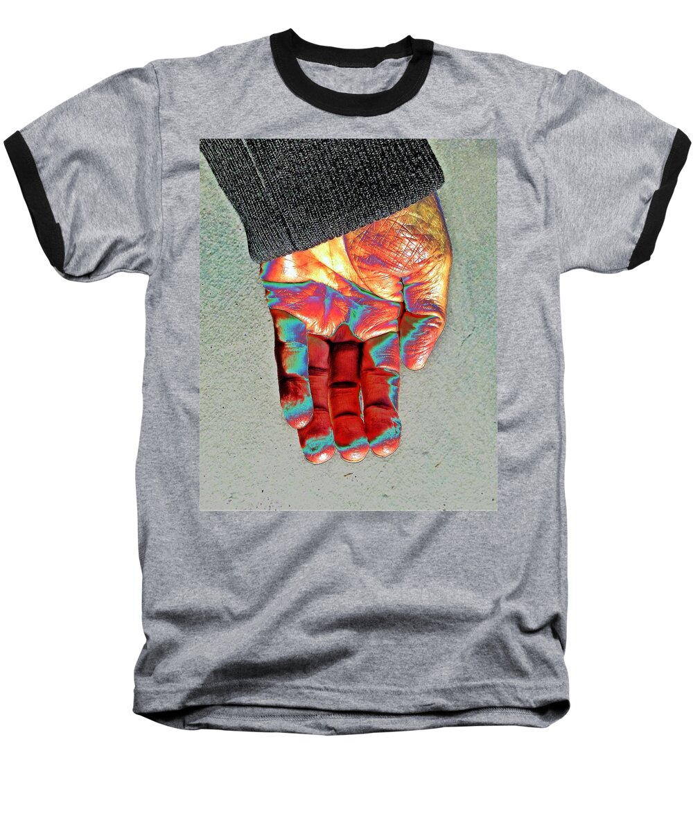 Hand Baseball T-Shirt featuring the photograph Downward Hand by Andrew Lawrence