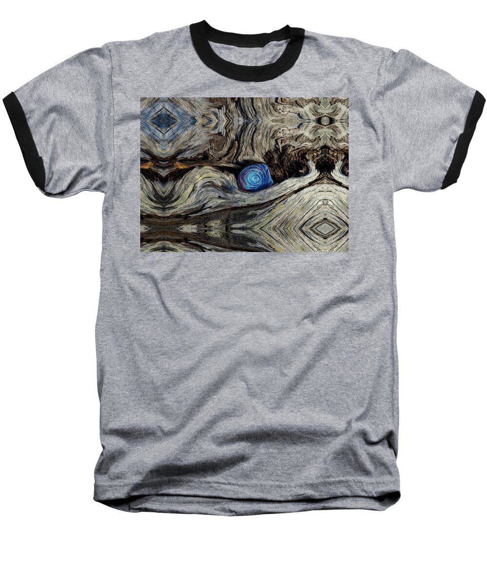 Abstract Baseball T-Shirt featuring the photograph Driftwood Patternery by Robert Potts
