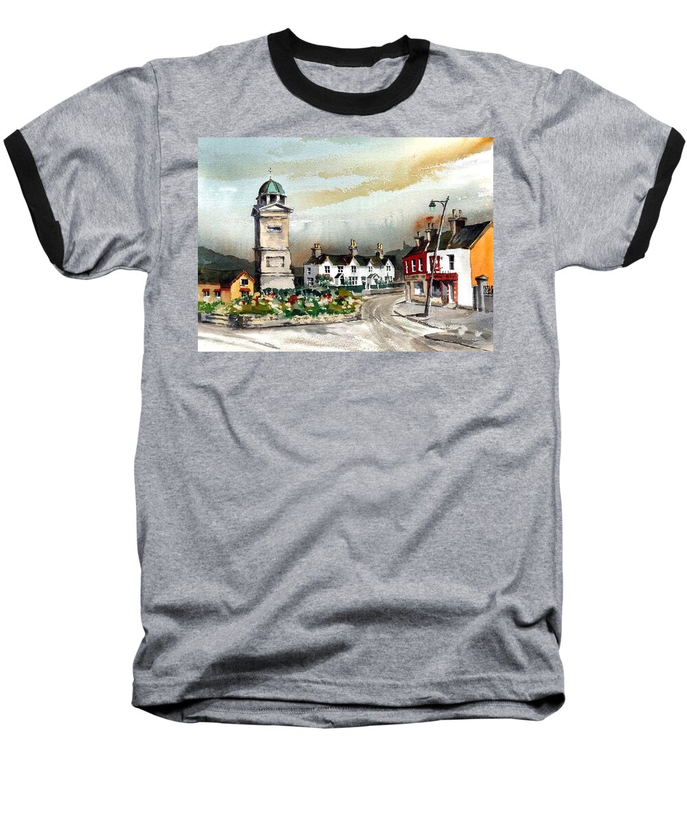 Ireland Baseball T-Shirt featuring the painting Enniskerry, Monument, Wicklow by Val Byrne