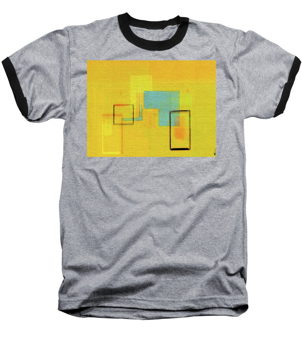 Abstract Baseball T-Shirt featuring the digital art Fainting In Coils by Ken Walker