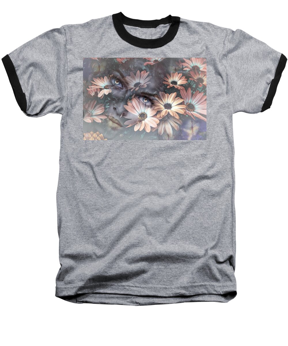 Blue Eyes Baseball T-Shirt featuring the photograph Pick Flowers at Your Own Risk by Dennis Baswell