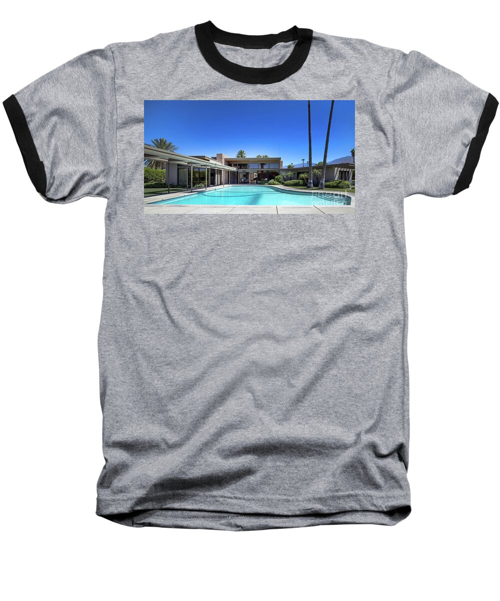 Frank Sinatra Baseball T-Shirt featuring the photograph Frank Sinatra's Twin Palms Home by Doc Braham