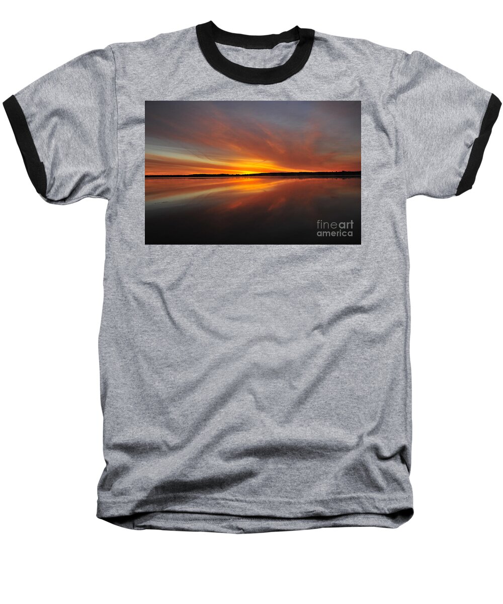 Sunrise Baseball T-Shirt featuring the photograph Golden Eye by Terri Gostola