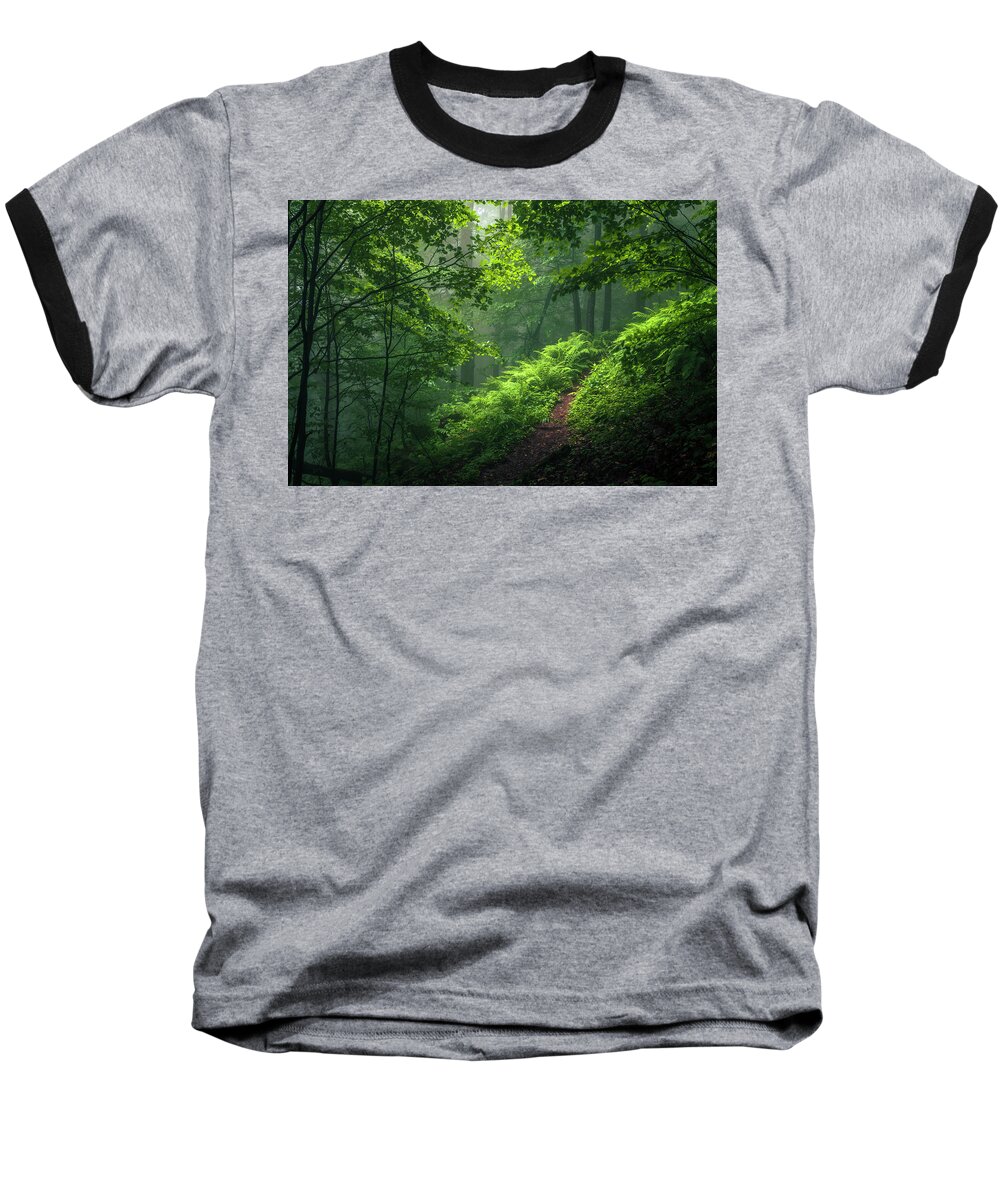 Mountain Baseball T-Shirt featuring the photograph Green Forest by Evgeni Dinev