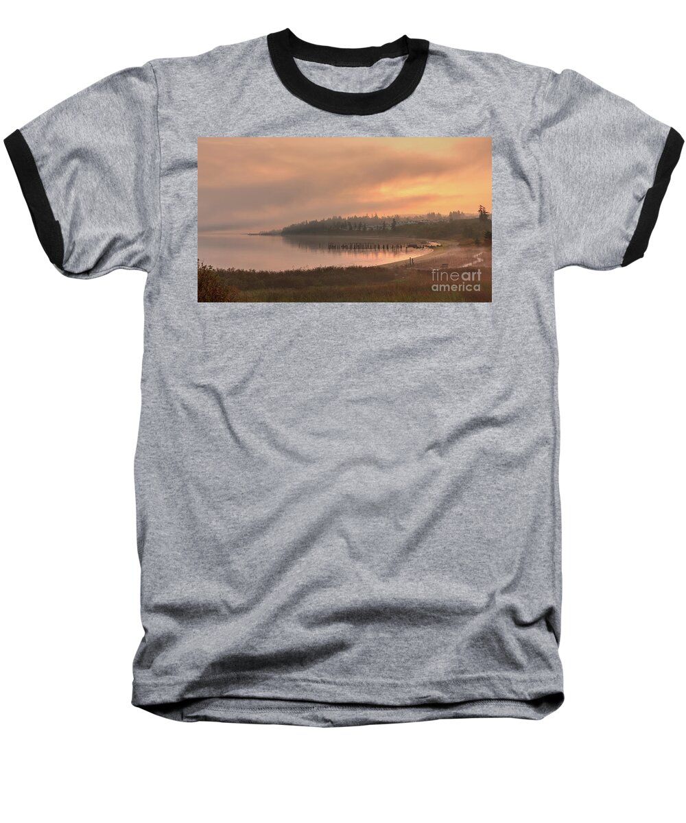 Fog Baseball T-Shirt featuring the photograph Harbor Bay Mist by Rod Best