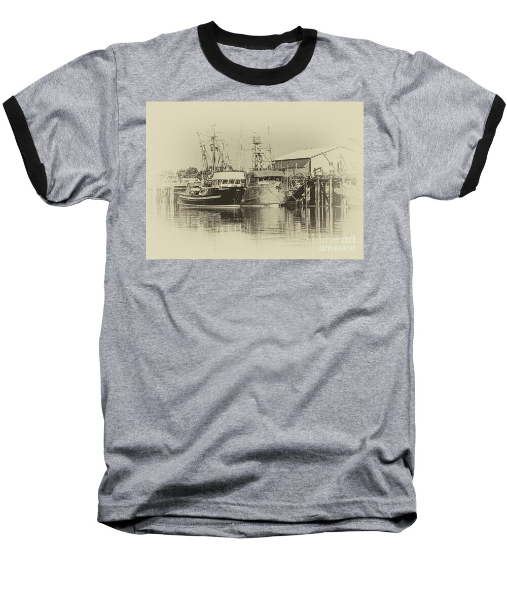 Boats Baseball T-Shirt featuring the photograph Harbour by Jim Hatch