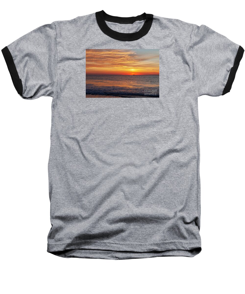 Sunrise Baseball T-Shirt featuring the photograph Heading Out by Laurinda Bowling