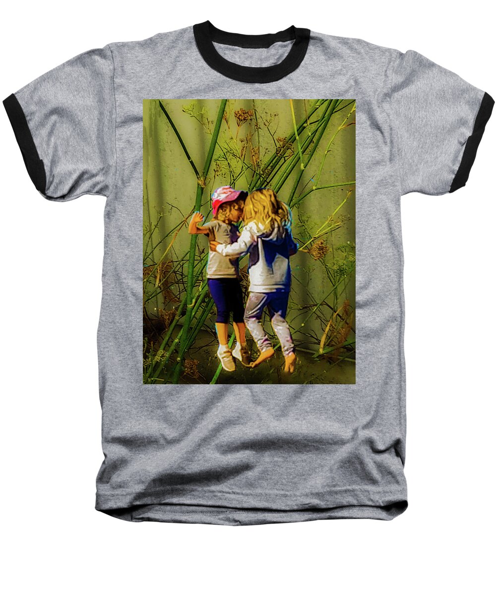 Digital Photography Baseball T-Shirt featuring the pyrography Height of Happiness by Asok Mukhopadhyay