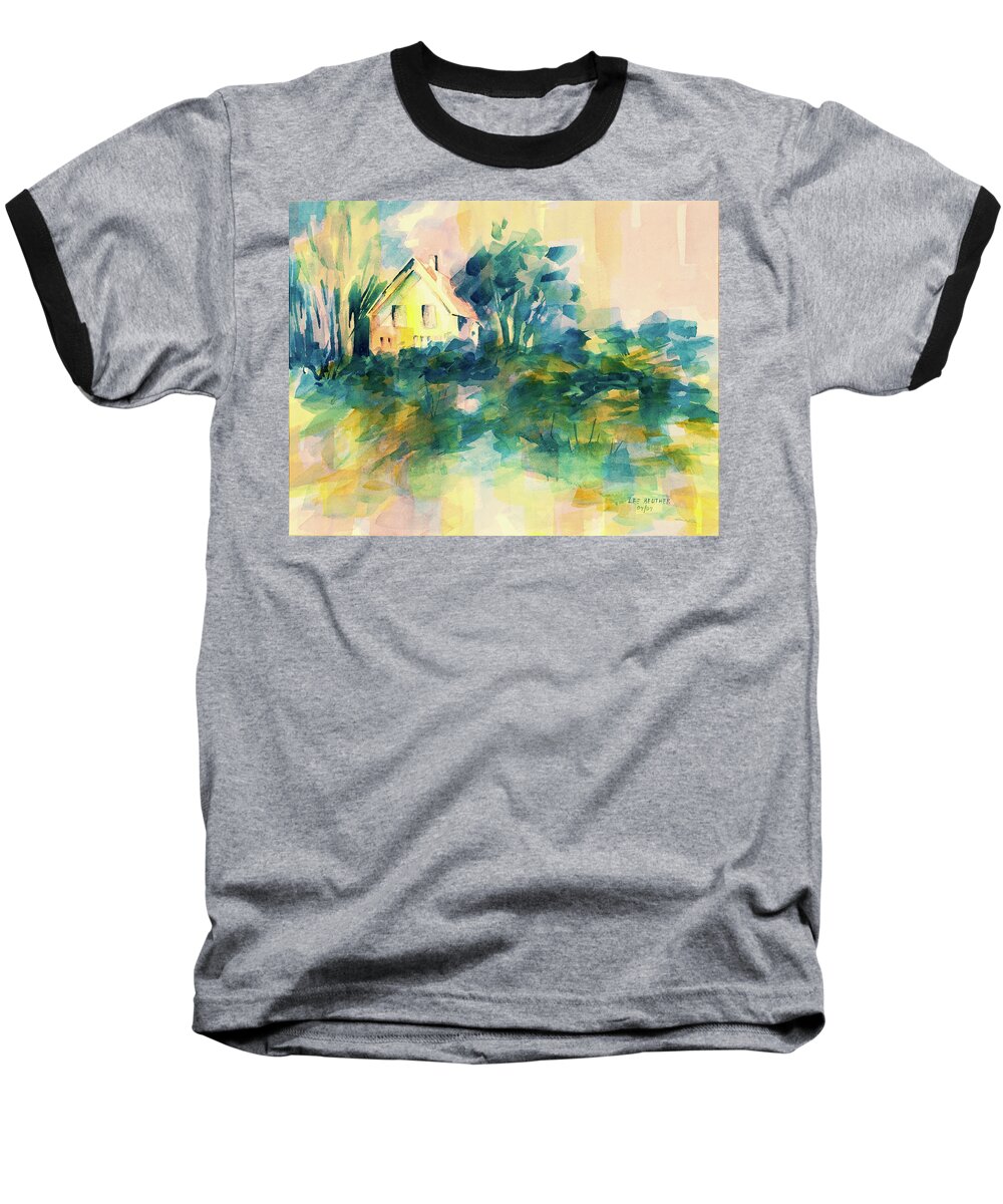 Maine Baseball T-Shirt featuring the painting House of Blues by Lee Beuther
