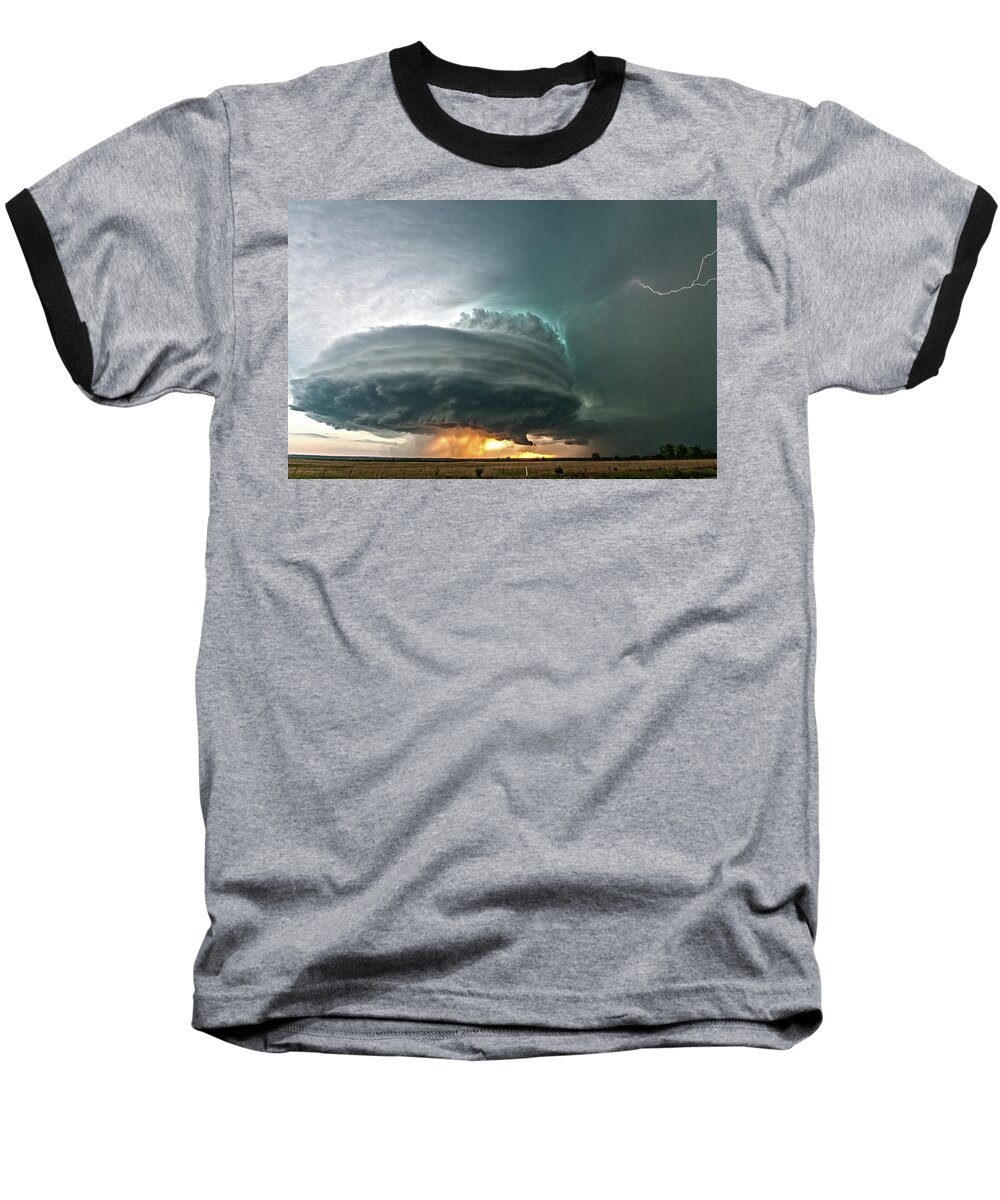 Weather Baseball T-Shirt featuring the photograph Howard, Kansas by Colt Forney