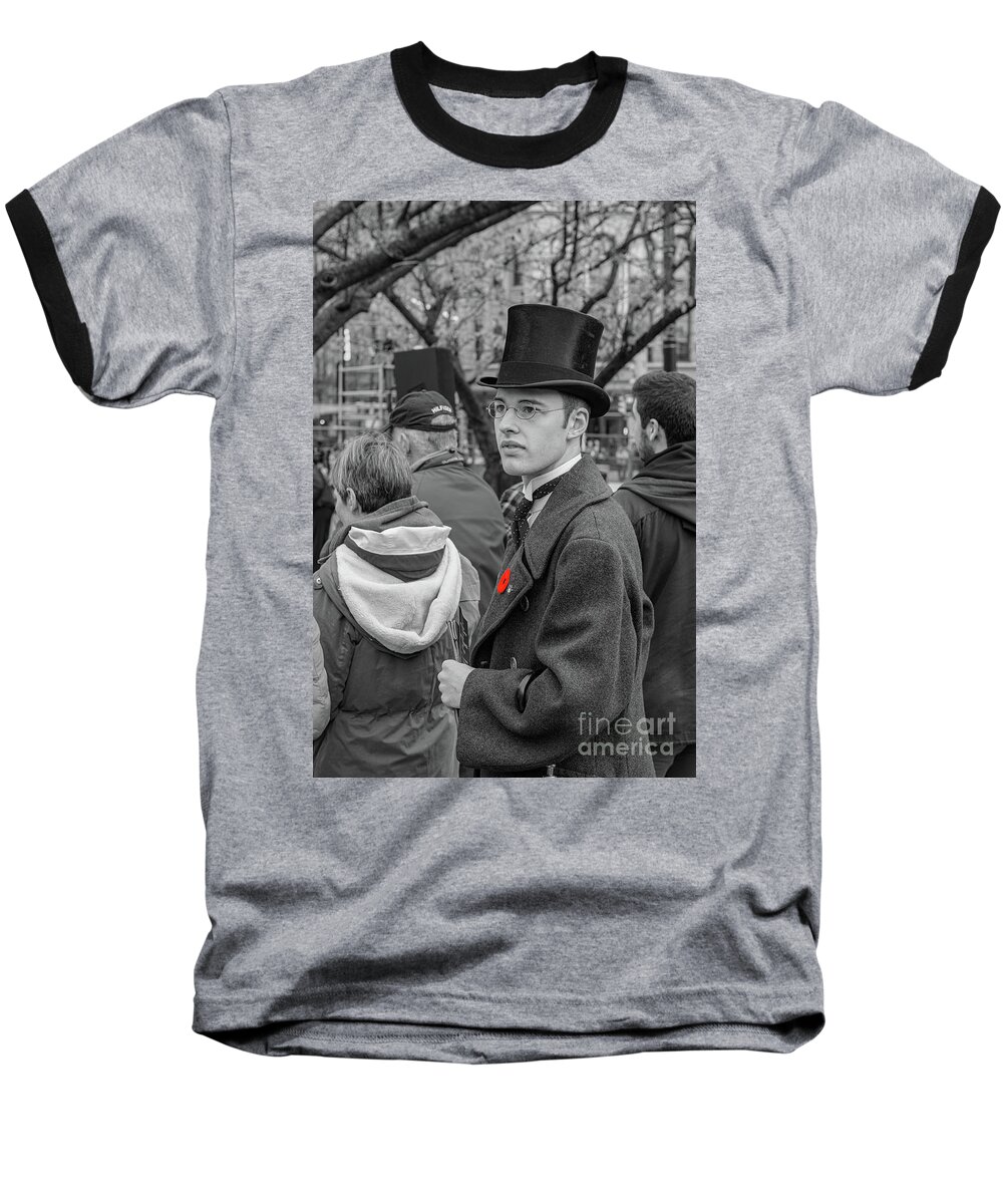 Remembrance Baseball T-Shirt featuring the digital art I Remember by Jim Hatch