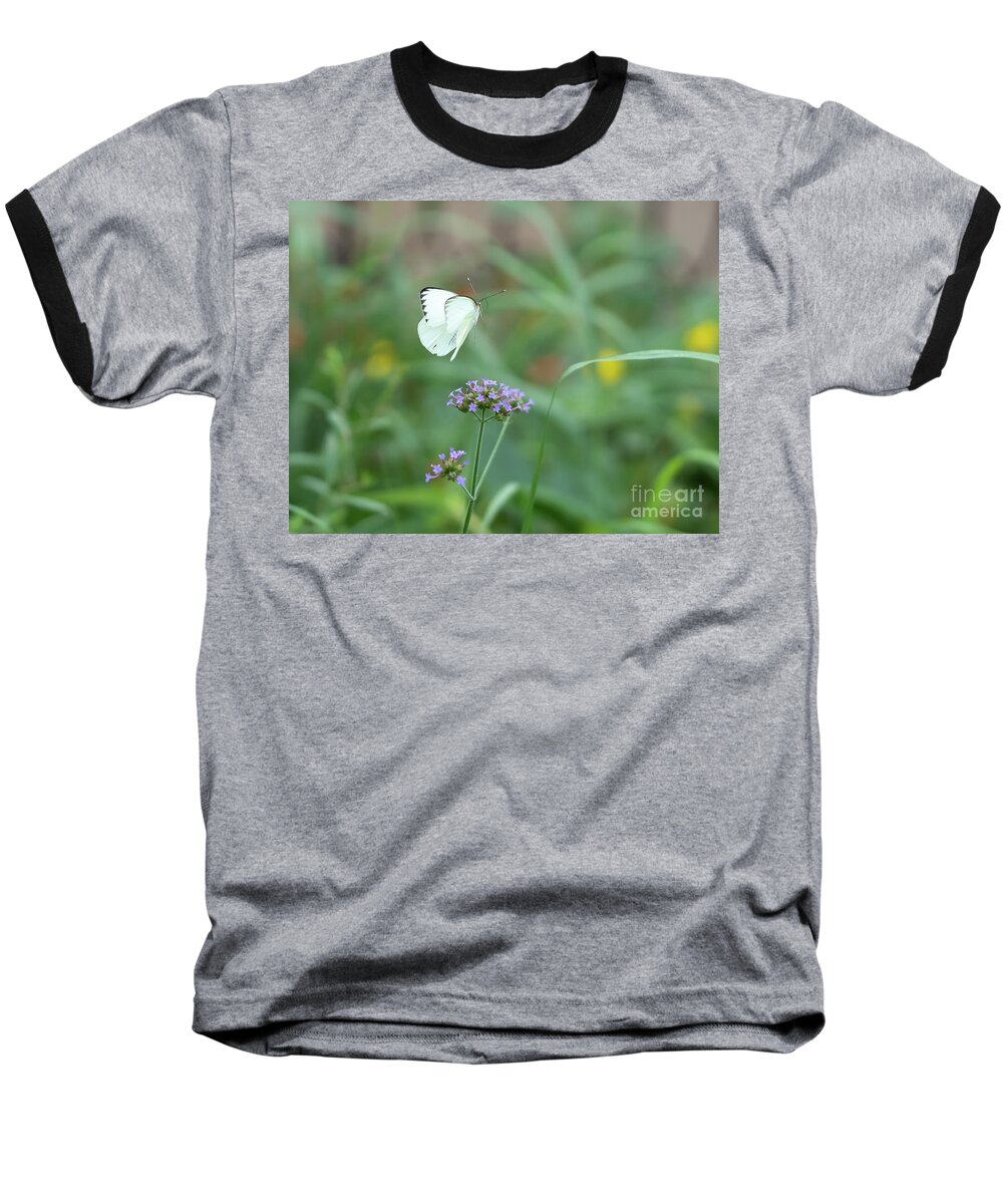 Butterfly Baseball T-Shirt featuring the photograph In Flight by Cathy Donohoue