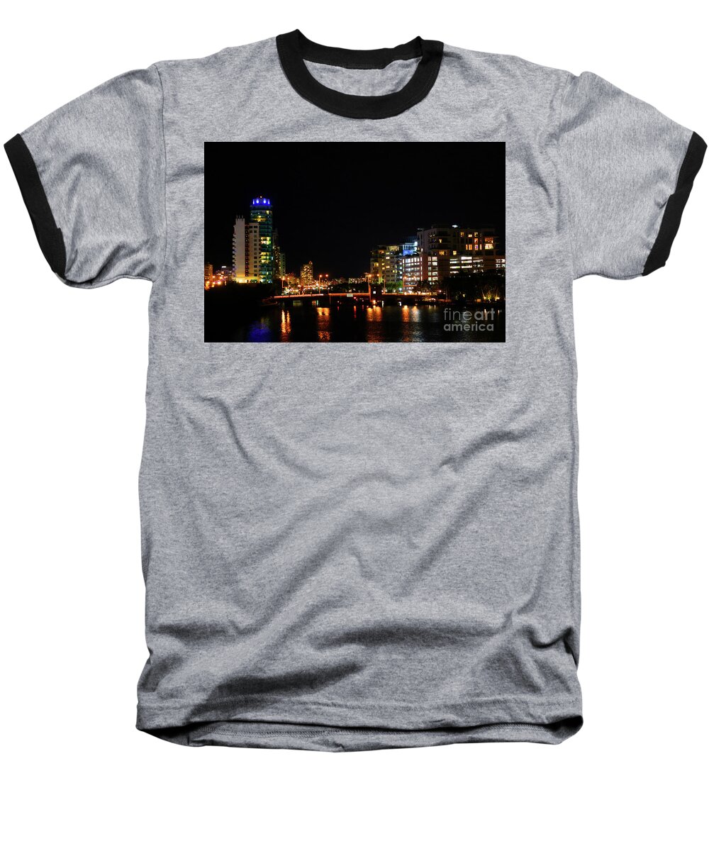 Blur Baseball T-Shirt featuring the photograph Indian Creek Canal - Miami Florida USA - Study III by Doc Braham
