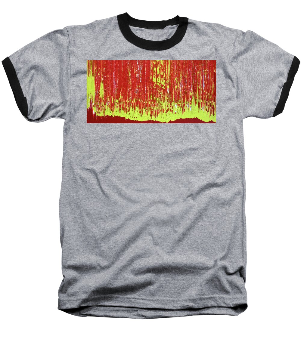 Fusionart Baseball T-Shirt featuring the painting Inferno by Ralph White