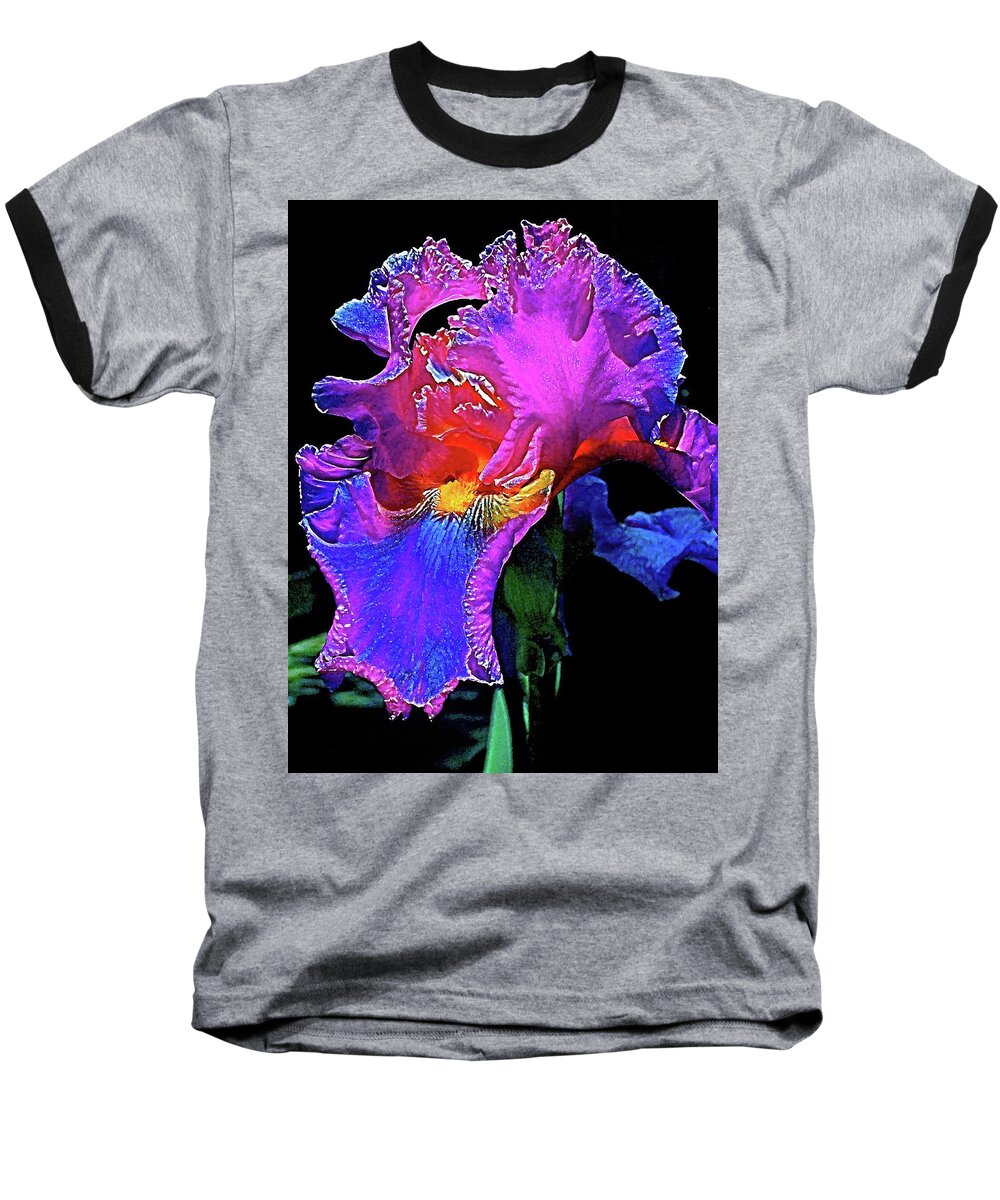 Flowers Baseball T-Shirt featuring the photograph Iris 3 by Pamela Cooper