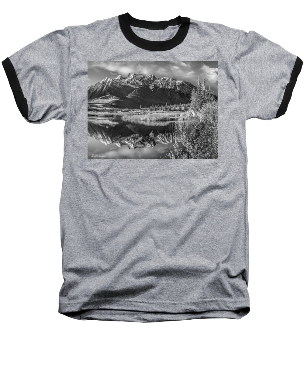 Autumn Baseball T-Shirt featuring the photograph Jacques Range and Cinquefoil Mountain fro by Tim Fitzharris