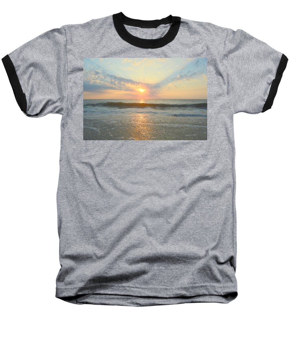 Face Mask Baseball T-Shirt featuring the photograph July 20 Oregon Inlet by Barbara Ann Bell