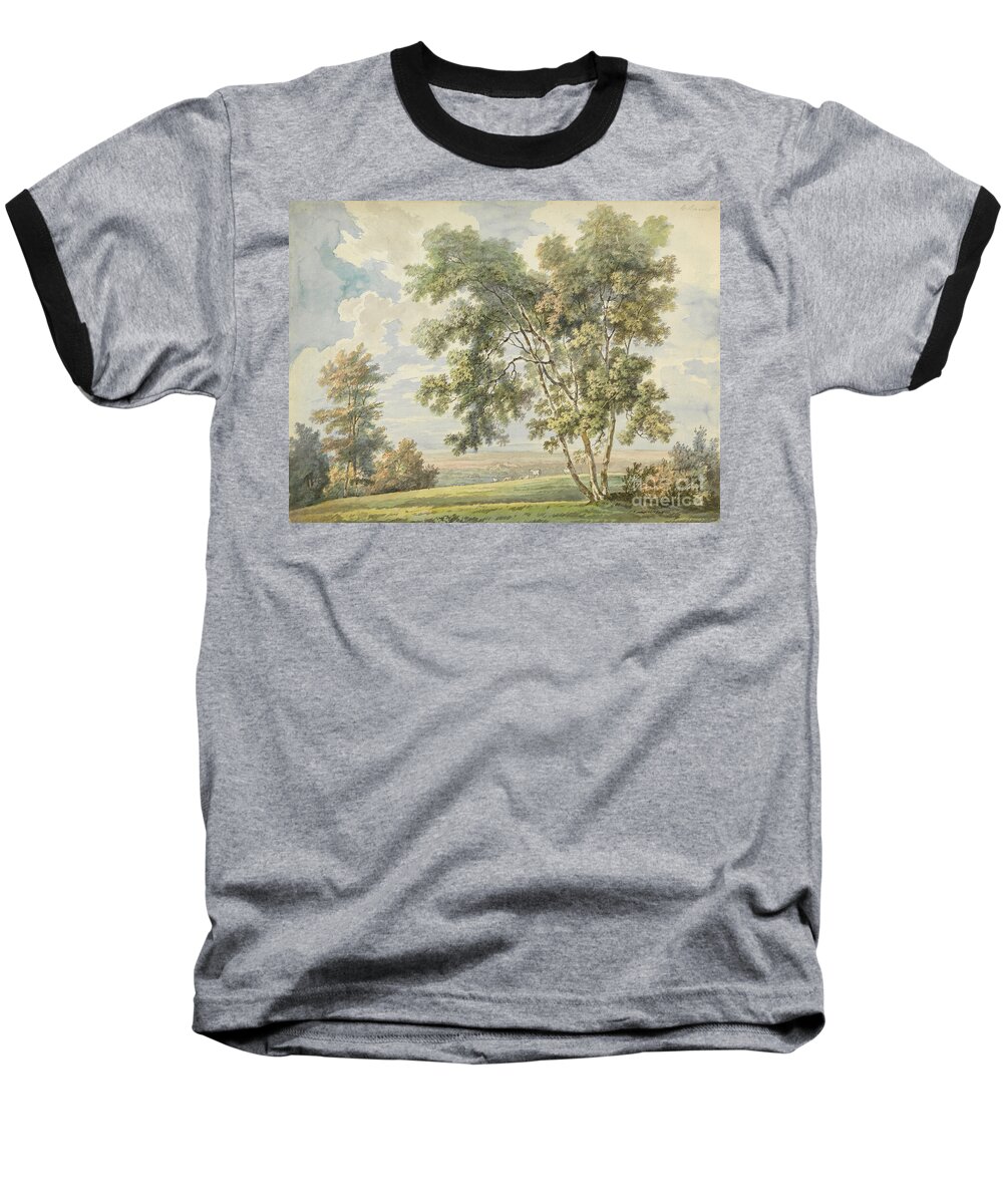  Baseball T-Shirt featuring the photograph Landscape with Trees and Sheep by Science Source