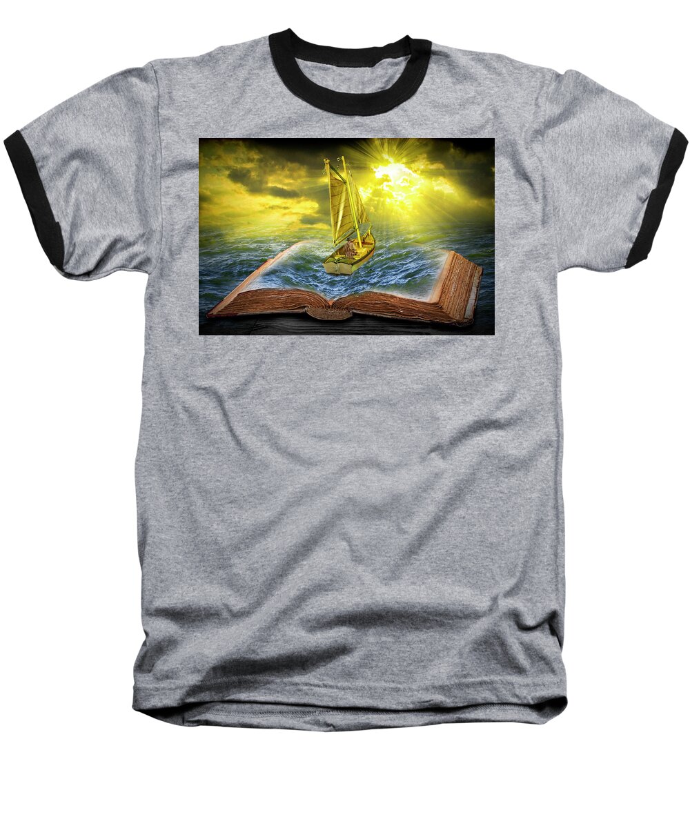 Lake Baseball T-Shirt featuring the photograph Let the Adventure Begin by Randall Nyhof