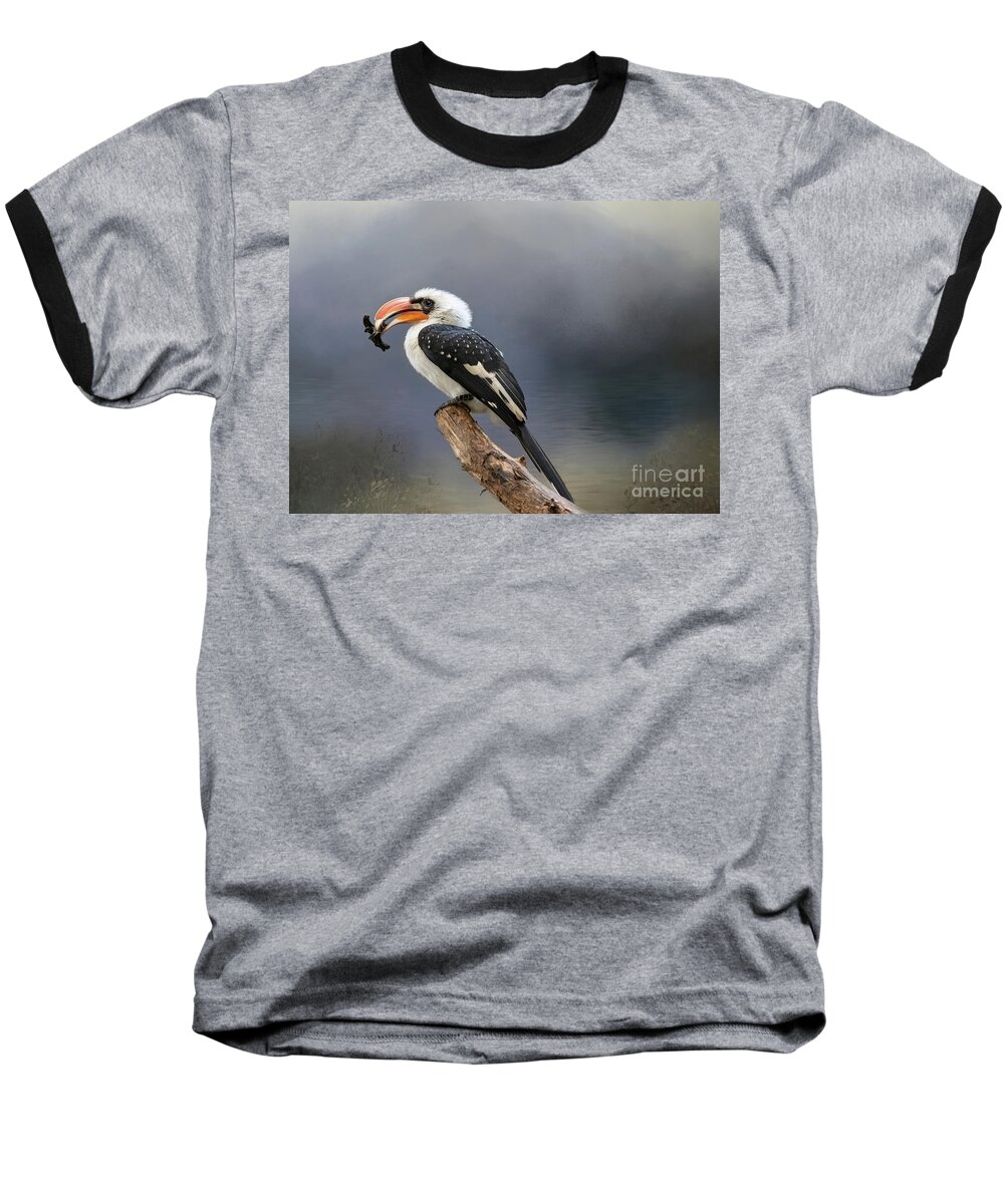 Vonder Deckens Hornbill Baseball T-Shirt featuring the photograph Male Von der Deckens Hornbill by Eva Lechner