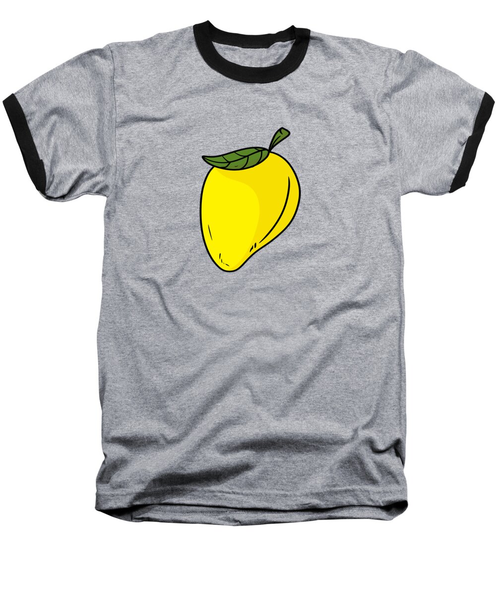 Fruits Baseball T-Shirt featuring the digital art Mango Fruit Shape by Mercoat UG Haftungsbeschraenkt