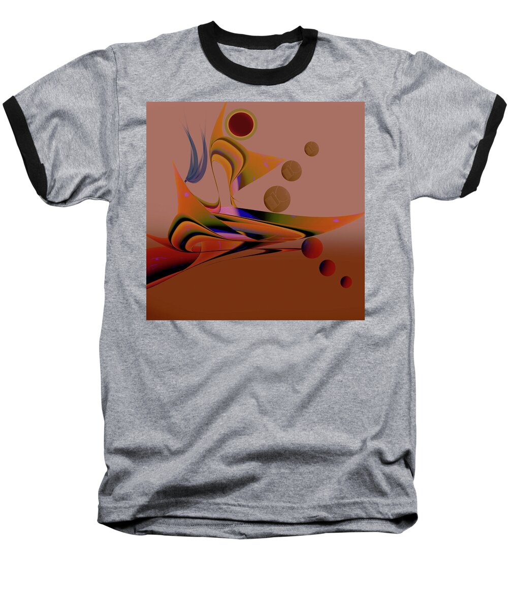 Original Baseball T-Shirt featuring the digital art Manic energy by Andrew Penman