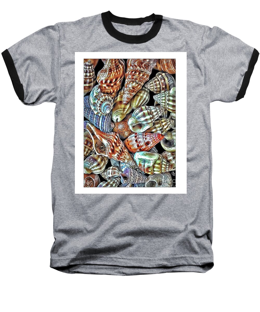 Sea Baseball T-Shirt featuring the photograph Many Tiny Shells by Walt Foegelle