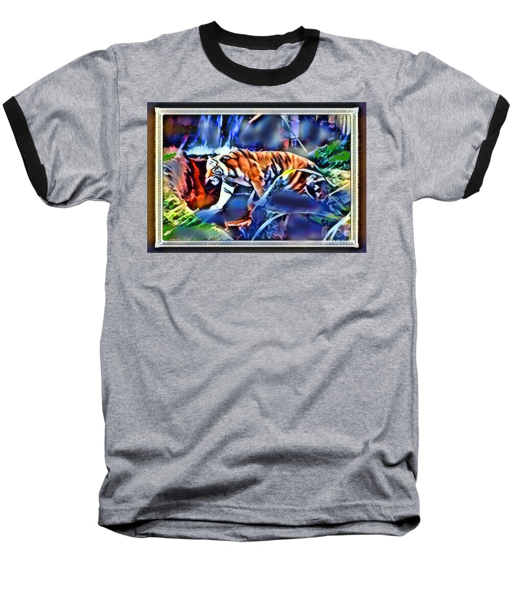  Baseball T-Shirt featuring the photograph Memphis Zoo Tiger by Shirley Moravec