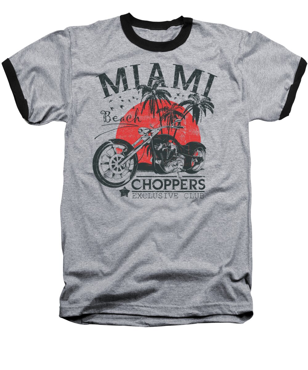 Beach Baseball T-Shirt featuring the digital art Miami Beach Choppers Exclusive Club by Jacob Zelazny