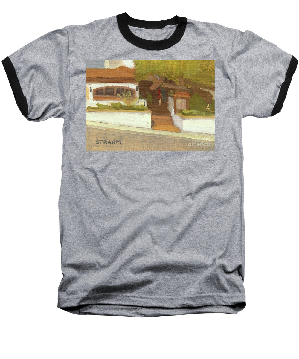 Mille Fleurs Baseball T-Shirt featuring the painting Mille Fleurs, Rancho Sante Fe by Paul Strahm