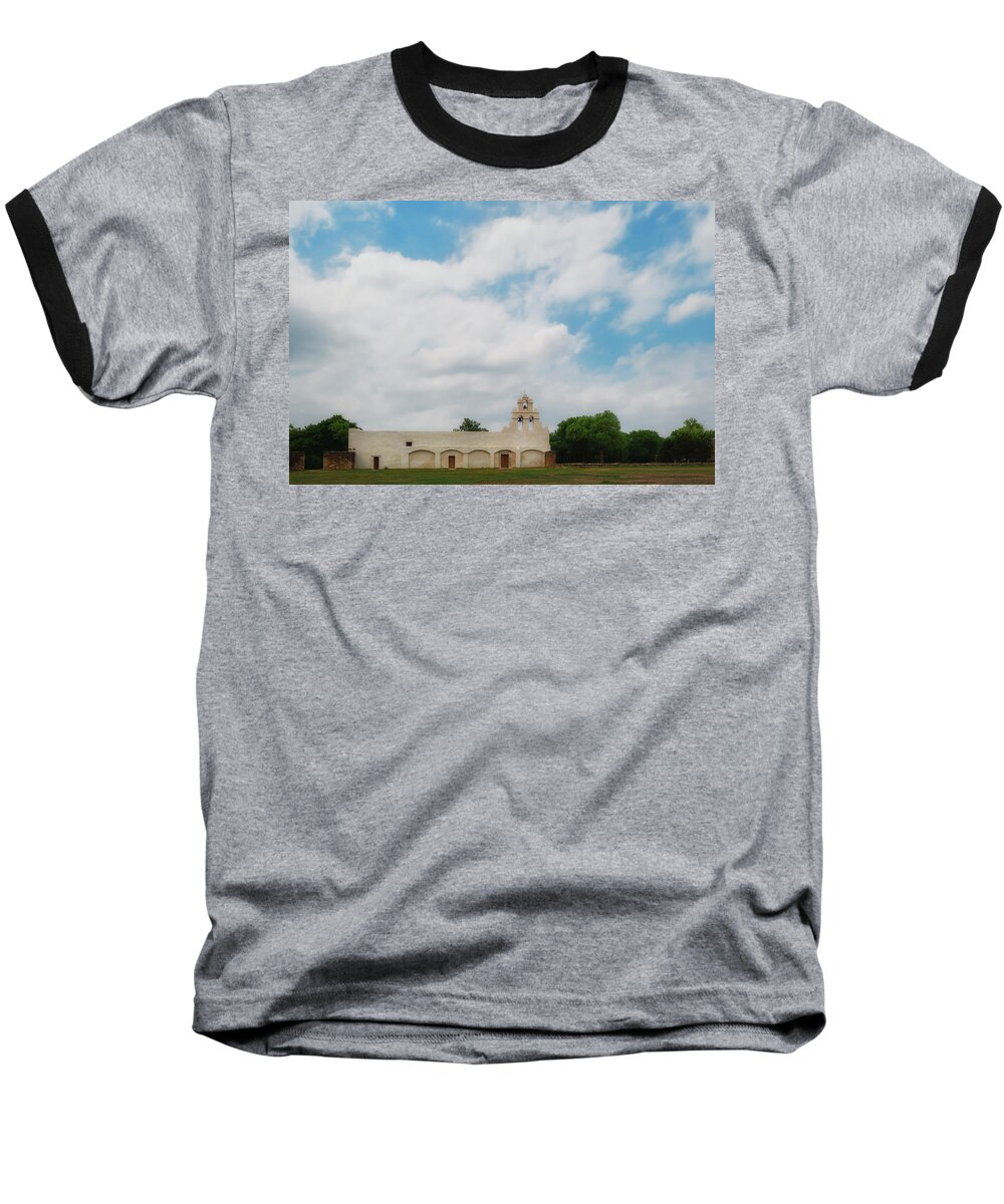 San Antonio Baseball T-Shirt featuring the photograph Mission San Juan Capistrano - Texas by Ryan Manuel
